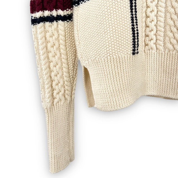 [reposted] Joie Off White Wool Turtleneck Cable Knit Sweater - Picture 4 of 9
